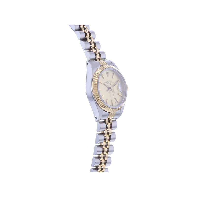 Montre d'occasion ROLEX DateJust Lady femme automatique bracelet or jaune 750/000 et acier - vue 2