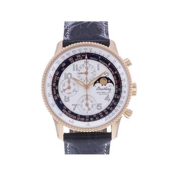 Montre d'occasion BREITLING Montbrillant Olympus Gold homme mouvement automatique certifié (cosc) bracelet cuir cresus
