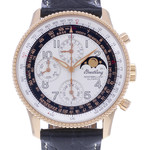 Montre d'occasion BREITLING Montbrillant Olympus Gold homme mouvement automatique certifié (cosc) bracelet cuir cresus - vue D1