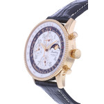 Montre d'occasion BREITLING Montbrillant Olympus Gold homme mouvement automatique certifié (cosc) bracelet cuir cresus - vue D2