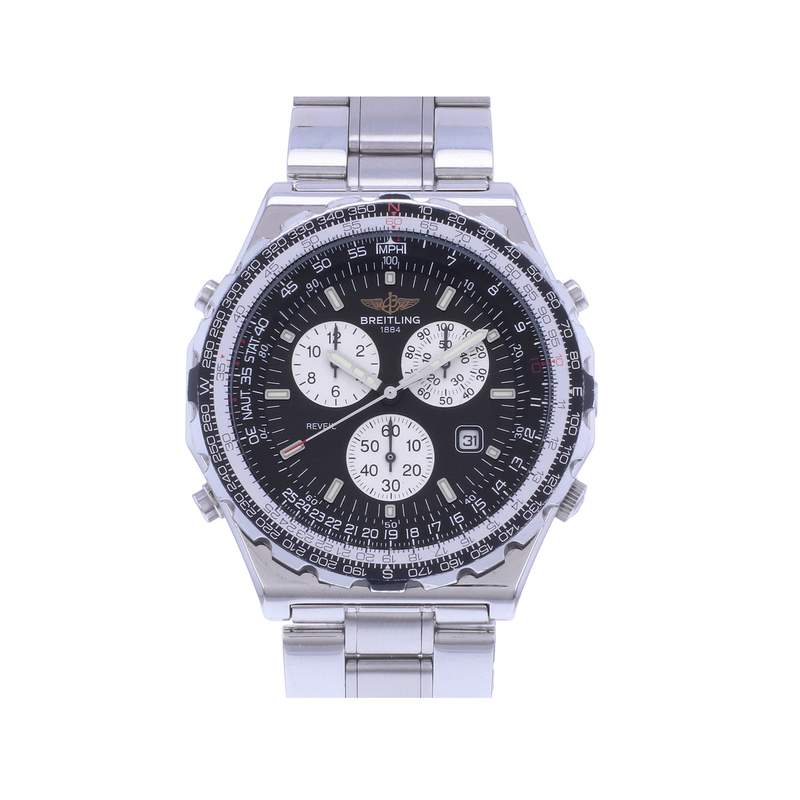 Montre d'occasion BREITLING Jupiter Pilot Vintage homme quartz bracelet acier - vue 1