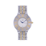 Montre d'occasion CARTIER Must 21 XL homme quartz bracelet or jaune 750/000 et acier - vue 1