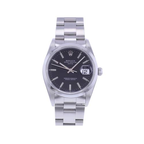 Second hand watch ROLEX Date mixte certified automatic movement (cosc) stainless steel bracelet