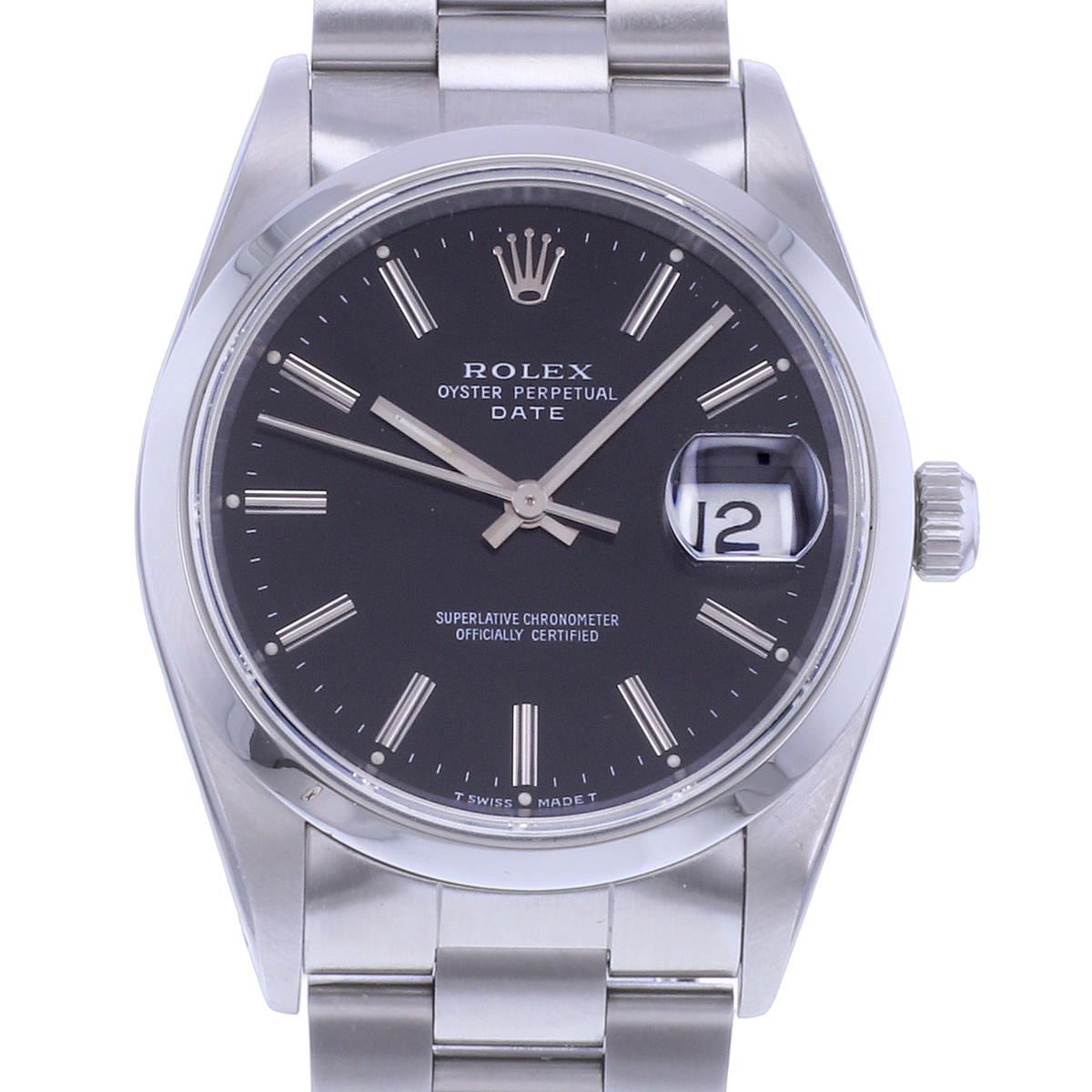 Montre d'occasion ROLEX Date mixte mouvement automatique certifié (cosc) bracelet acier - vue D1