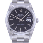 Montre d'occasion ROLEX Date mixte mouvement automatique certifié (cosc) bracelet acier - vue D1