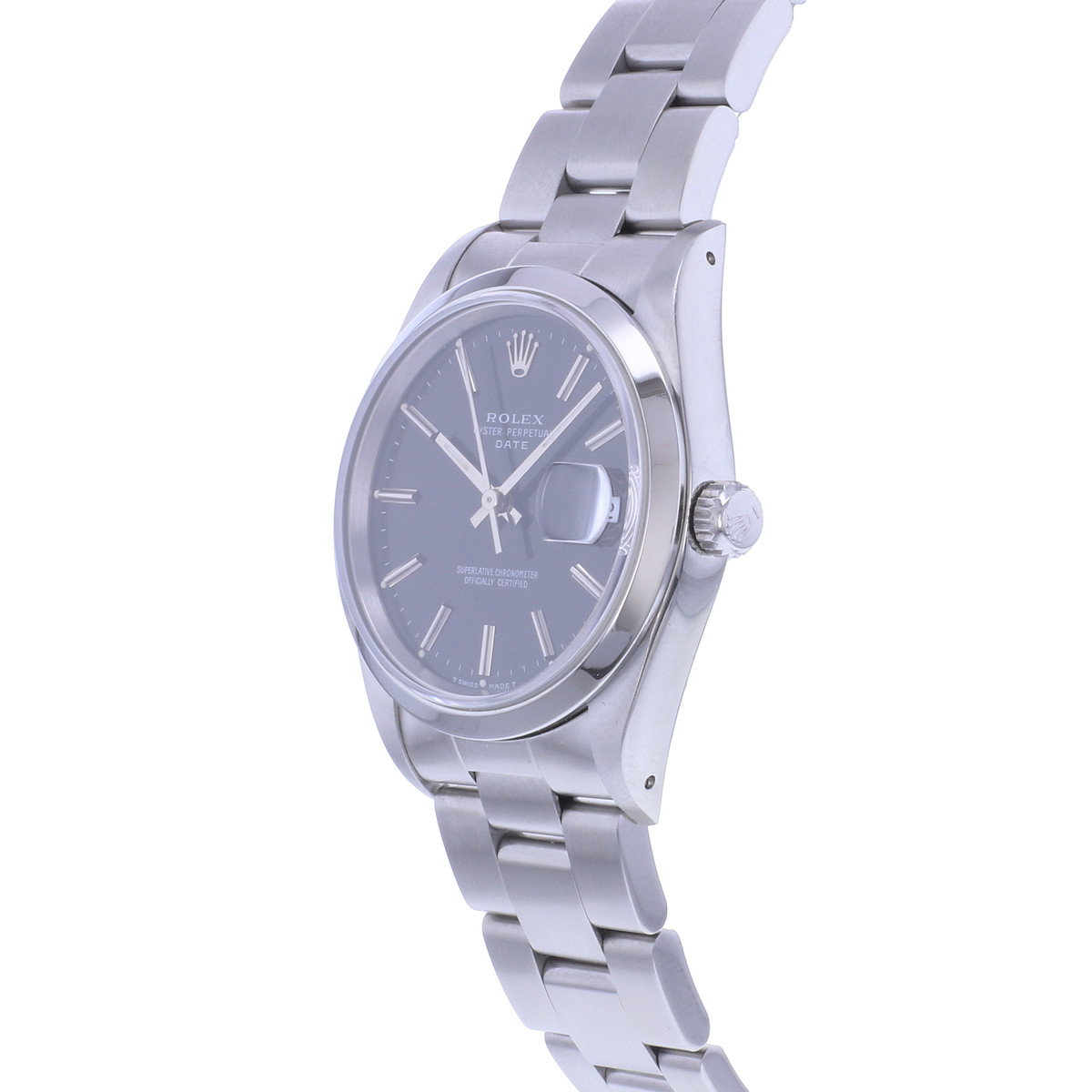 Montre d'occasion ROLEX Date mixte mouvement automatique certifié (cosc) bracelet acier - vue D2