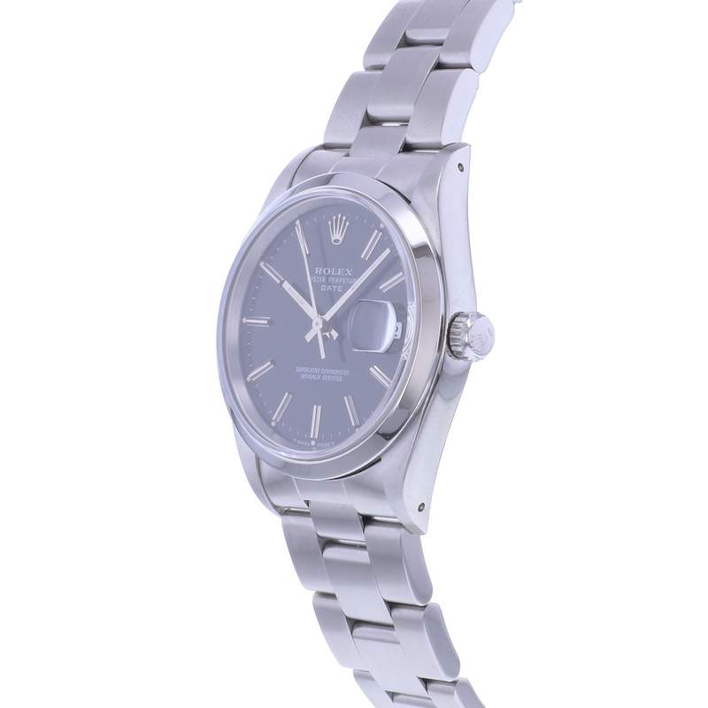 Montre d'occasion ROLEX Date mixte mouvement automatique certifié (cosc) bracelet acier - vue D2