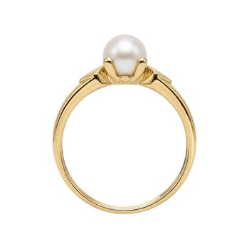 Bague d'occasion or 750 jaune perle de culture saphir