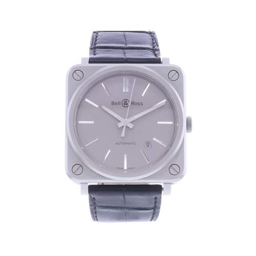 Montre d'occasion BELL & ROSS BRS92-S homme automatique bracelet cuir d'origine