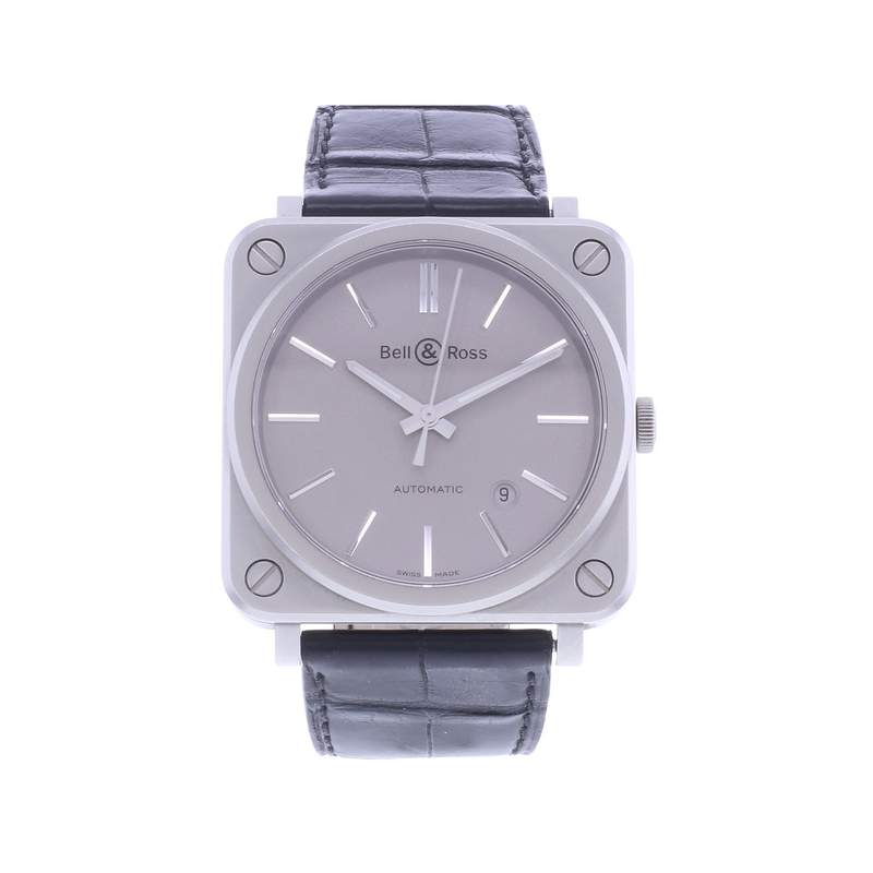 Montre d'occasion BELL & ROSS BRS92-S homme automatique bracelet cuir d'origine - vue 1