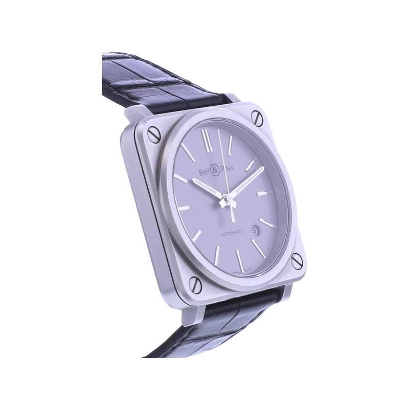 Montre d'occasion BELL & ROSS BRS92-S homme automatique bracelet cuir d'origine - vue 2