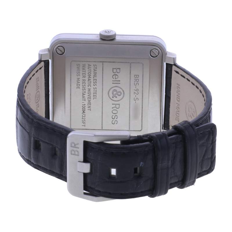 Montre d'occasion BELL & ROSS BRS92-S homme automatique bracelet cuir d'origine - vue 3