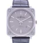 Montre d'occasion BELL & ROSS BRS92-S homme automatique bracelet cuir d'origine - vue D1