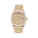 Montre d'occasion ROLEX Day-Date Or jaune President homme mouvement automatique certifié (cosc) bracelet or jaune 750/000 - vue 1
