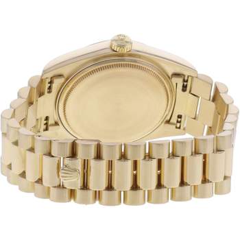 Montre d'occasion ROLEX Day-Date Or jaune President homme mouvement automatique certifié (cosc) bracelet or jaune 750/000