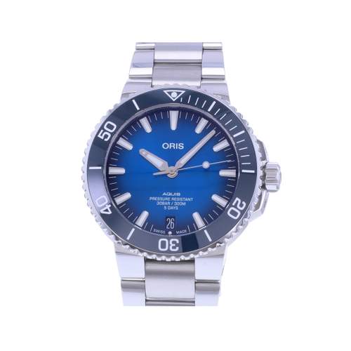 Montre d'occasion ORIS Aquis Date homme automatique bracelet acier