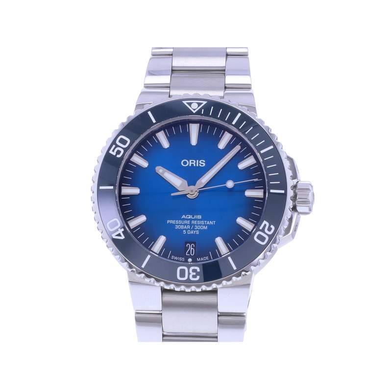 Montre d'occasion ORIS Aquis Date homme automatique bracelet acier - vue 1