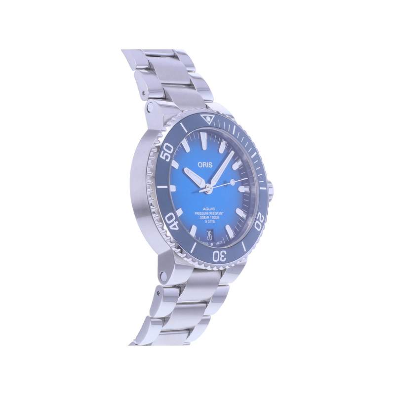 Montre d'occasion ORIS Aquis Date homme automatique bracelet acier - vue 2