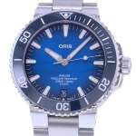 Montre d'occasion ORIS Aquis Date homme automatique bracelet acier - vue D1
