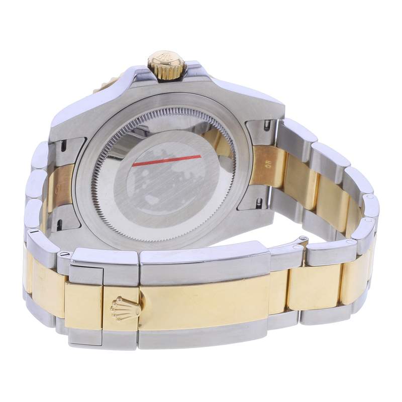 Montre d'occasion ROLEX GMT-Master II homme mouvement automatique certifié (cosc) bracelet or jaune 750/000 et acier - vue 3