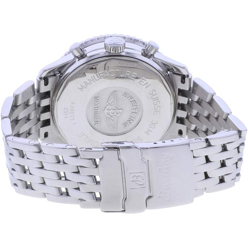 Montre d'occasion BREITLING Navitimer Chronographe Twinsixty homme mouvement automatique certifié (cosc) bracelet acier - vue 3