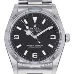 Montre d'occasion ROLEX Explorer I homme mouvement automatique certifié (cosc) bracelet acier - vue D1