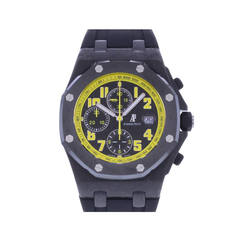 Montre d'occasion AUDEMARS PIGUET Royal Oak Offshore Bumblebee homme automatique bracelet caoutchouc - vue 1