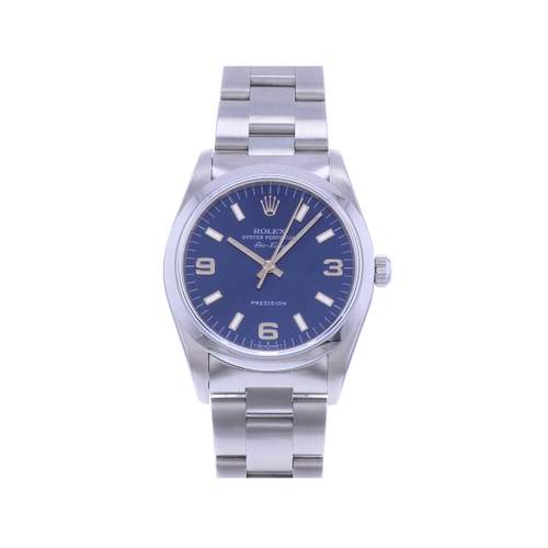 Montre d'occasion ROLEX Air King Precision mixte automatique bracelet acier