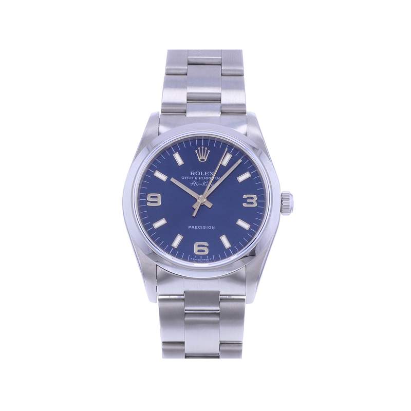 Montre d'occasion ROLEX Air King Precision mixte automatique bracelet acier - vue 1
