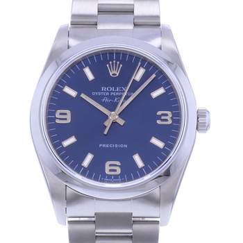 Montre d'occasion ROLEX Air King Precision mixte automatique bracelet acier