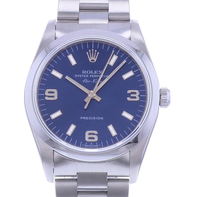 Montre d'occasion ROLEX Air King Precision mixte automatique bracelet acier - vue D1
