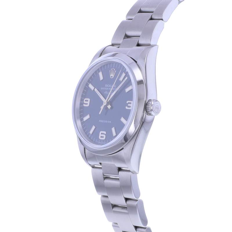 Montre d'occasion ROLEX Air King Precision mixte automatique bracelet acier - vue D2