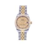 Montre d'occasion ROLEX DateJust Lady femme mouvement automatique certifié (cosc) bracelet or jaune 750/000 et acier - vue 1