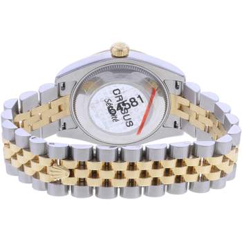 Montre d'occasion ROLEX DateJust Lady femme mouvement automatique certifié (cosc) bracelet or jaune 750/000 et acier