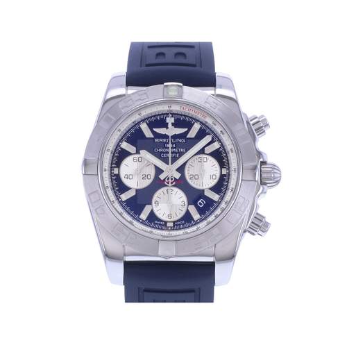 Montre d'occasion BREITLING Chronomat B01-44 homme mouvement automatique certifié (cosc) bracelet caoutchouc