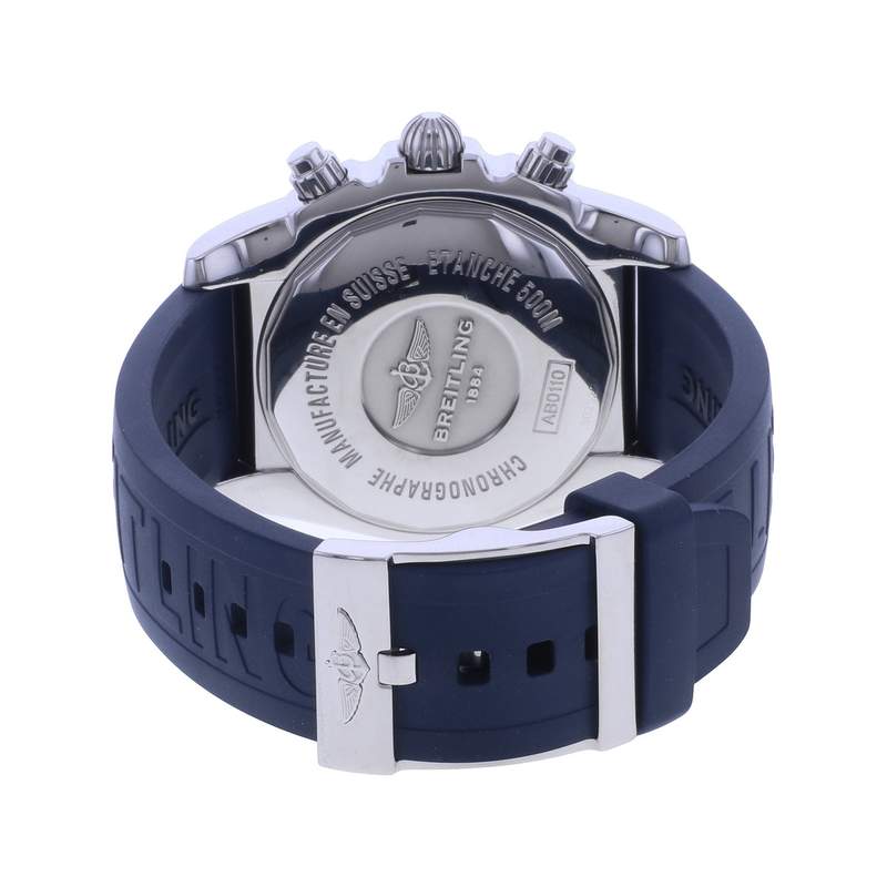 Montre d'occasion BREITLING Chronomat B01-44 homme mouvement automatique certifié (cosc) bracelet caoutchouc - vue 3