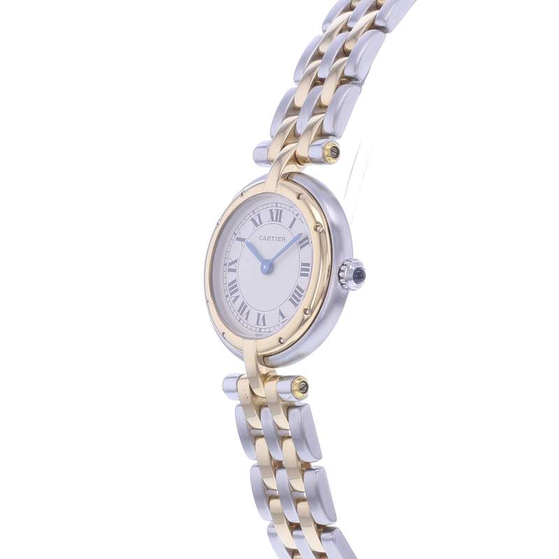 Montre d'occasion CARTIER Panthère Vendôme femme quartz bracelet or jaune 750/000 et acier - vue D2