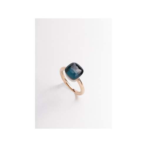 Pre-owned POMELLATO Nudo Classic women's ring in 750/1000 white gold and 750/1000 rose gold