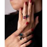 Bague d'occasion POMELLATO Nudo Classic femme or blanc 750/1000 or rose 750/1000 - vue porté 1