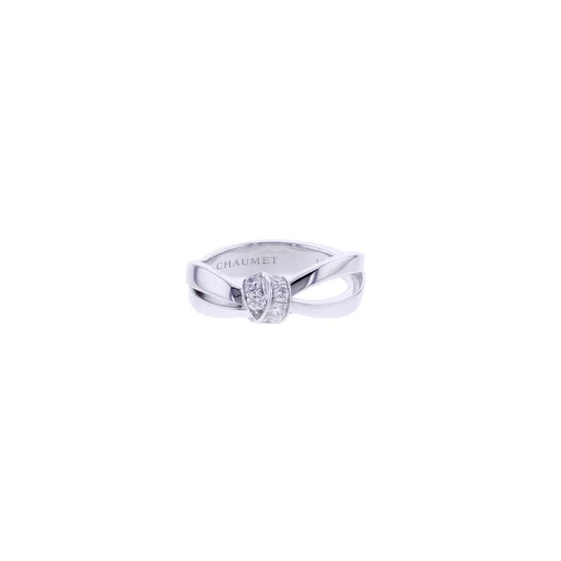 Bague d'occasion CHAUMET Liens Séduction femme or blanc 750/1000 - vue D1