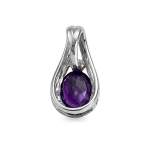 Pendentif occasion or blanc amethyste diamant - vue 2