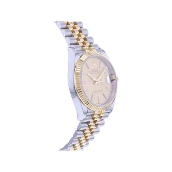 Montre d'occasion ROLEX DateJust 36 mixte mouvement automatique certifié (cosc) bracelet or jaune 750/000 et acier