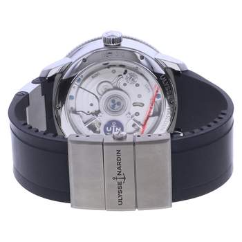 Tweedehands ULYSSE NARDIN Marine Torpilleur herenhorloge met gecertificeerd automatisch uurwerk (COSC) en rubberen band