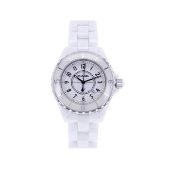 Pre-owned CHANEL J12 33 mm Women's Quartz Watch with Ceramic Strap