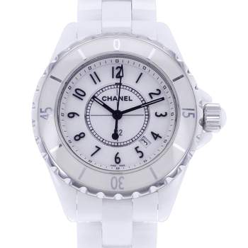Pre-owned CHANEL J12 33 mm Women's Quartz Watch with Ceramic Strap