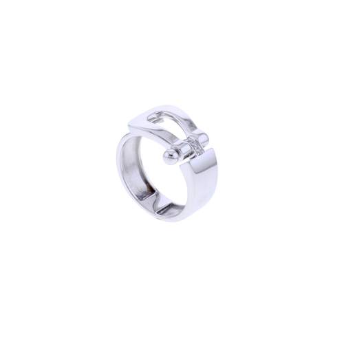 Pre-owned FRED Force 10 GM women's ring, 750/1000 white gold