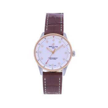 Pre-owned BREITLING Navitimer women's quartz watch with original leather strap