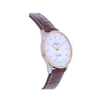 Pre-owned BREITLING Navitimer women's quartz watch with original leather strap