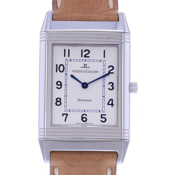 Montre d'occasion JAEGER LECOULTRE Reverso Classique mixte mécanique bracelet cuir d'origine