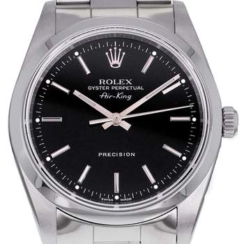 Montre d'occasion ROLEX Air King Precision mixte automatique bracelet acier